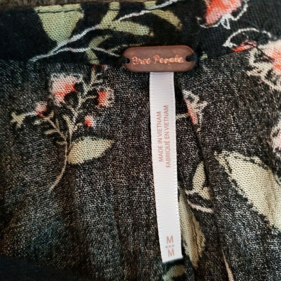 Free People Black Floral Dress Sleeveless - Picture 8 of 8